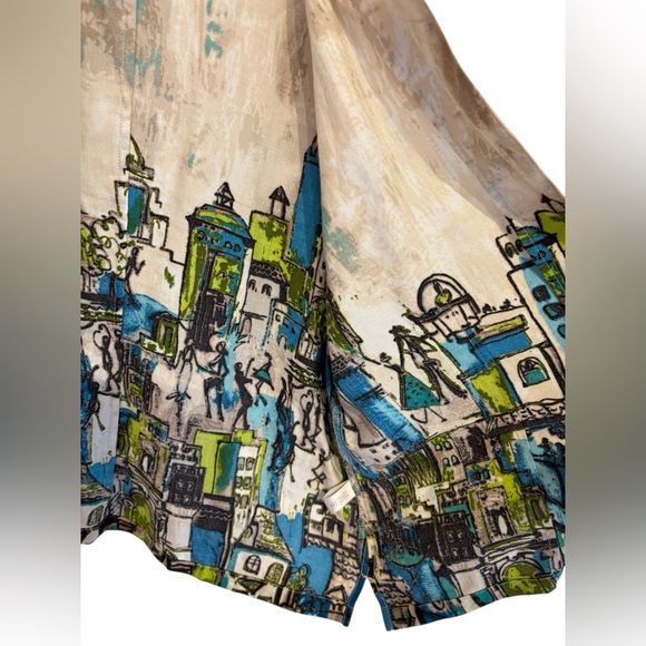 Christopher & Banks Beige Artistic Patterned Top Size Large - Picture 8 of 8